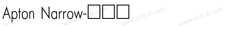 Apton Narrow字体转换